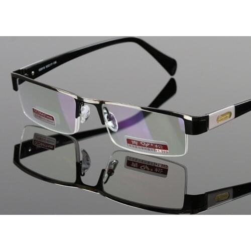 Fashion Mens Titanium Non Spherical Coated Reading Glasses Women With Leather Pouch Magnifying Hyperopia Diopter +1.0-+4.0 B2