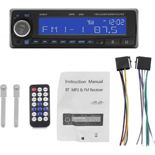 Reliable SU-1088 In-Dash Bluetooth Hands-free AUX/TF Card/USB/FM Radio Car MP3 Player Car Accessories Supplies Goods