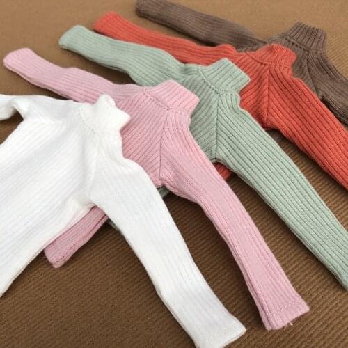New Blyth Doll Clothes,Fashion turtleneck Sweater T-shirt for 1/6 doll accessories(fit ob24 azone pullip barbies blyth 1/6 doll)