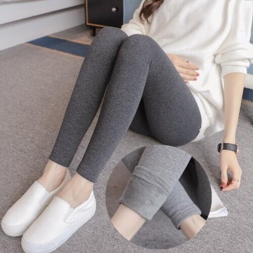Envsoll Plus Velvet 2019 Autumn and Winter Warm Soft Leggings Thickening Adjustable Maternity Pants For Pregnant Women Pants