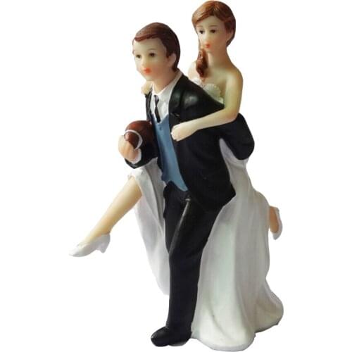 Cake Doll Resin Decoration Valentines Day Gift Cake Top Decoration wedding gift toy Bride and groom back bride