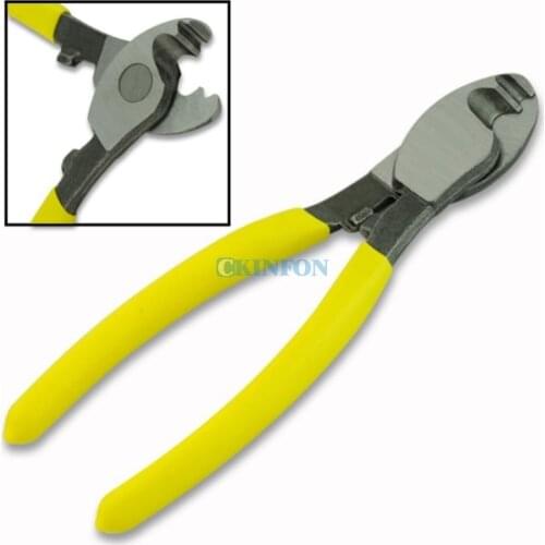 DHL 100PCS Yellow Green Handle Wire Cable Cutting Plier Cutter Stripper (Color: Yellow)