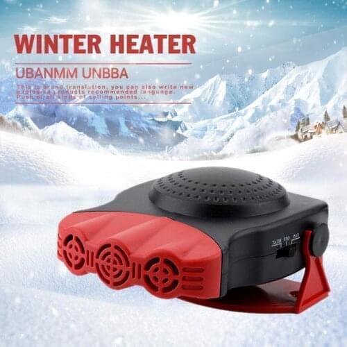 Portable Auto Car Heater Defroster Demister 12/24V 200W Electric Heater Windshield ABS Heating Cooling Fan Blower Motors