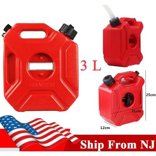 3L Portable Jerry Can Gas Fuel Tank Plastic Petrol Car Spare Container Gasoline Petrol Tanks Canister ATV Motorcycle