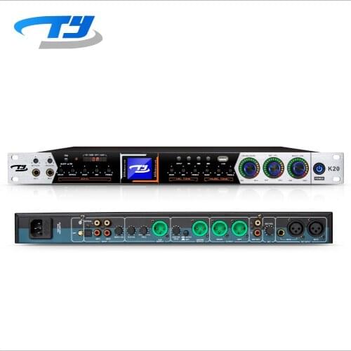 Professional Grade KTV Before K20 Reverb Processors Bluetooth USB Optical Fiber Input Audio Receiver Suppress the Ooise