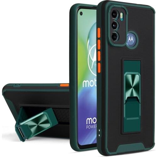 Luxury Armor Protection Phone Case For Motorola G10 G20 G40 Fusion G100 G30 G50 G60 Car Magnetic Kickstand Shockproof Back Cover
