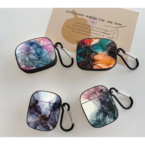 Watercolor Marble Pattern Silicone Case For Airpods 1 2 Wireless Charging Earphone Cover For Airpod Pro 3 Air Pods Cases Funda