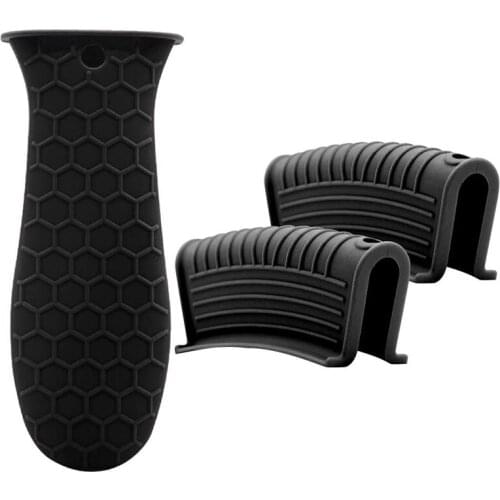 Silicone Hot Handle Holder Cover Set Assist Pan Handle Sleeve Potholders Cast Iron Skillets Handles Grip Covers