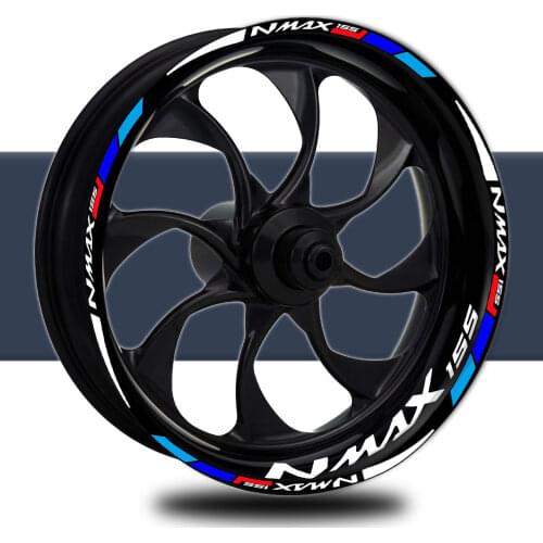 Reflective Motorcycle Accessories Wheel Sticker 14 Hub Decals Rim Stripe Tape For YAMAHA NMAX155 2020 2016-2019