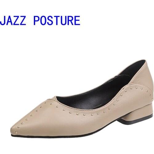 2020 Spring New Womens Korean Slim Thin Toe Pointed High Heels High Quality Leather Upper Color Black Apricot Womens Shoesq425
