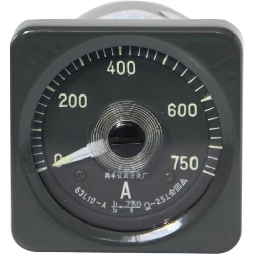 Yue Qing Zhao Feng I.A.S.F 63L10-A AC Ammeter Wide-angle Analog Display 80*80 Panel Marine Meter
