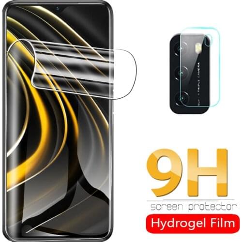 9H Protective Film For Xiaomi M3 Hydroge Screen Protector For Xiaomi redmi 9C NFC poco m3 With Camera Lens Film Not Glas