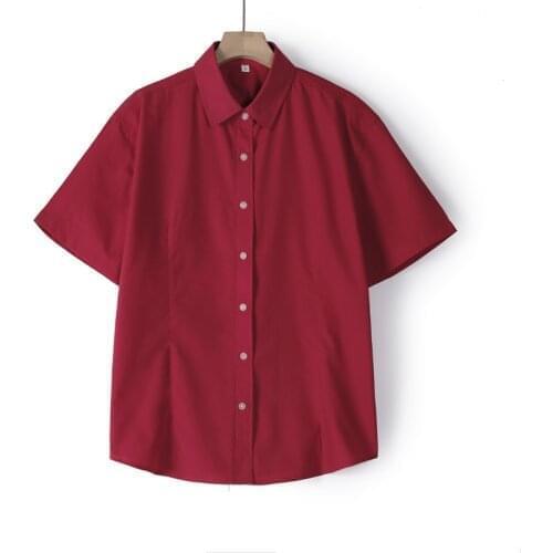 2021 Spring Autumn Tops Women Shirts Blouses Casual Female Top Short Sleeve Jackets Candy Color Office Lady Button Down shirts