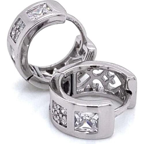 Hoop earrings new arrival jewelry for women flower shaped gold color plated fashion simple luxury gift