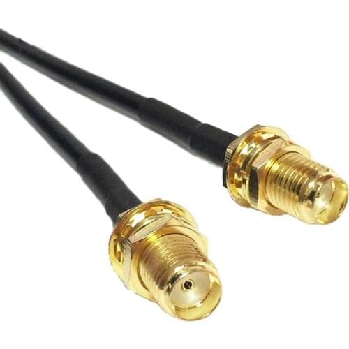 1pc New SMA Female Jack nut To SMA Female Jack nut Connector RG174 Cable 20CM 8" Adapter Wholesale Fast Ship