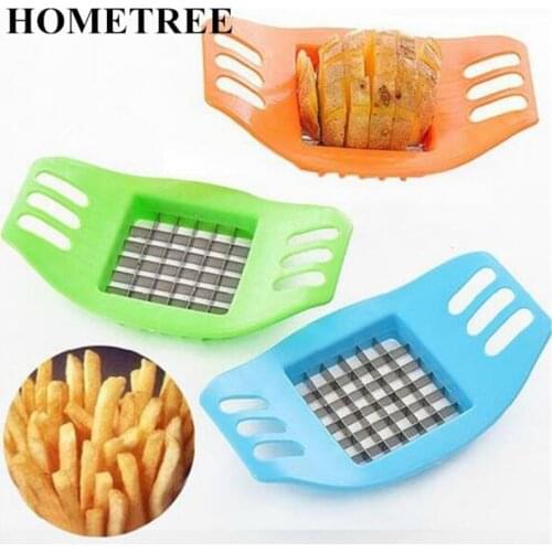 HOMETREE 1 Pcs French Fry Potato Slicer Cutting Stainless Steel Vegetable Fruit Slicer Manual Potato Cutter Kitchen Tools H209