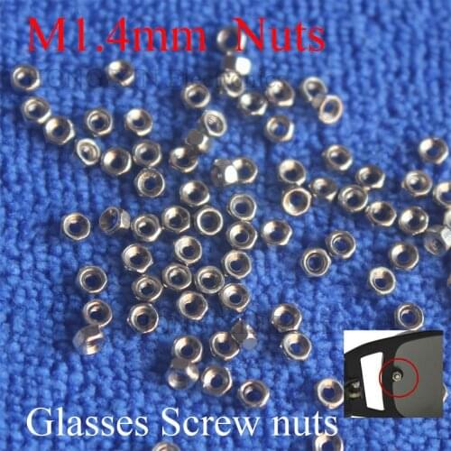 100Pcs 1.4mm Nut Eyeglasses Glasses Spectacles Repair Screw Nuts Tool Part For Watch Eye Glasses Clock