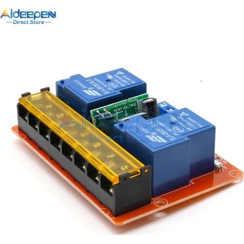 DC 5V/AC 100V-250V 30A 2 Channel Relay Module High-low Level Trigger Control Relay Module Relay Switch Board 110V 220V