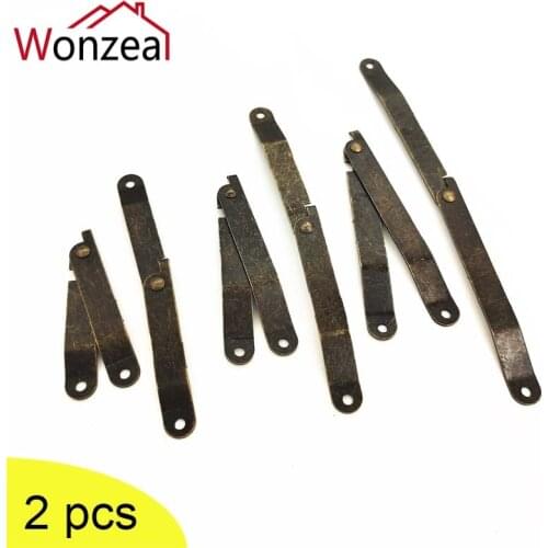 2PCS Antique Bronze Zinc Alloy Tripod Support Hinges Stay For Box Display Furniture Accessories Cabinet Cupboard Hinges Lid Stay