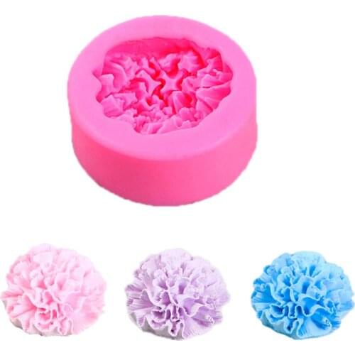 3D Carnations Flower Silicone Mould Kitchen Supplies Baking Mould Homemade Decorative Candle Mold DIY Cake Flower Ornament Molds