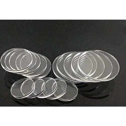 5pcs Acrylic Transparent Circle Discs Set Key Chains Clear Round Acrylic Keychain Blanks Keychain for DIY (Transparent)