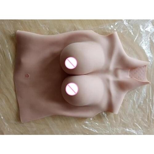 6G Upgrade Top C CUP Halfbody Fake Artificial Boobs Realistic Silicone Breast Forms Crossdresser Shemale Transgender Drag Queen