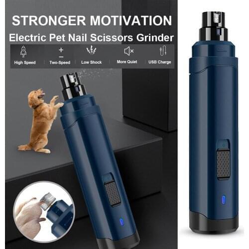 Rechargeable Pet Nail Grinder Dog Nail Clippers Painless USB Electric Cat Paws Nail Cutter Grooming Trimmer File US Dropshipping