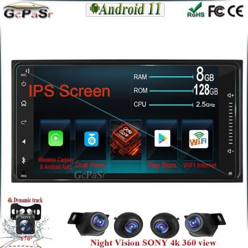 7" Android 11 Car stereo radio GPS Multimedia Navi Stereo Player Universal For toyota vios crown camry hiace previa corolla rav