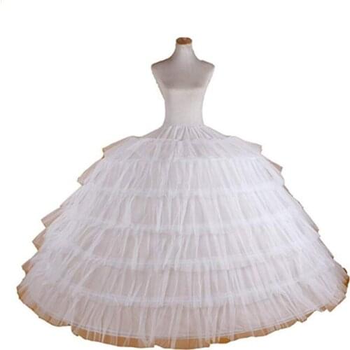 Big White Petticoats Super Puffy Ball Gown Slip Underskirt For Adult Wedding Formal Dress Brand New Large Hoops Long Crinoline