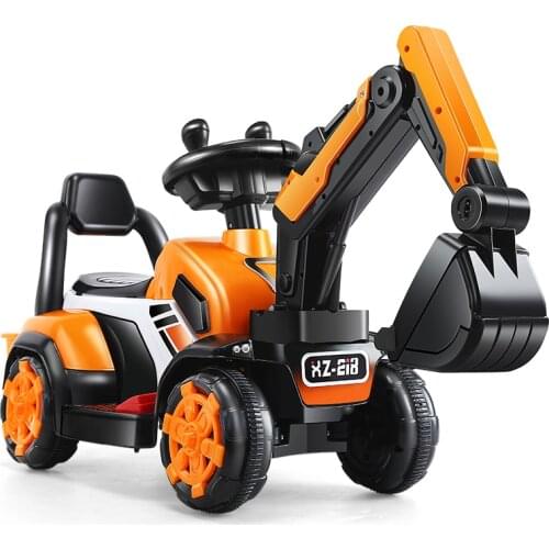 Childrens electric car toy engineering car old toy battery double drive with remote control knight excavator Russia free shipp