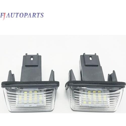 For Citroen C3 C4 C5 Picasso Saxo Berlingo Rear Number LED Plate Light Lamp For Peugeot 207 307 407 6340A3 Pair