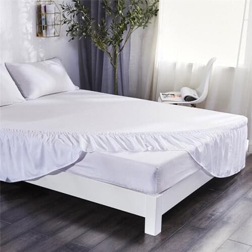 3 Size Bed Skirt White Bed Shirts without Surface Elastic Band Single Queen King Easy On/Easy Off Bed skirt Bedding home textile