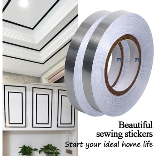 1 roll 50x0.05m Gap Sealing Foil Tape Waterproof Gold Silver DIY Copper Foil Strip Wall Sticker Floor Seam Sticker Home Decor