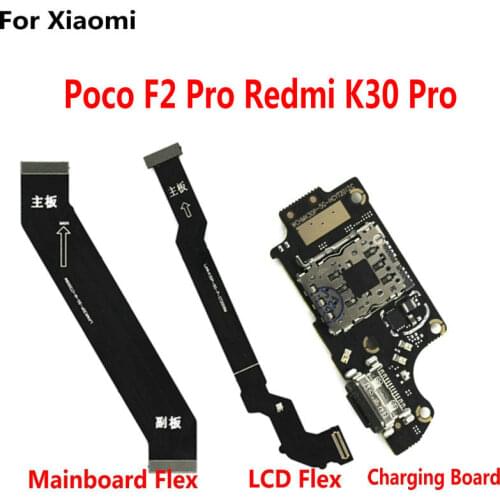 New Main Board Motherboard Charing Sim Card Slot Board Flex Cable For Xiaomi Mi Poco F2 Pro LCD Motherboard Flex Cable Parts