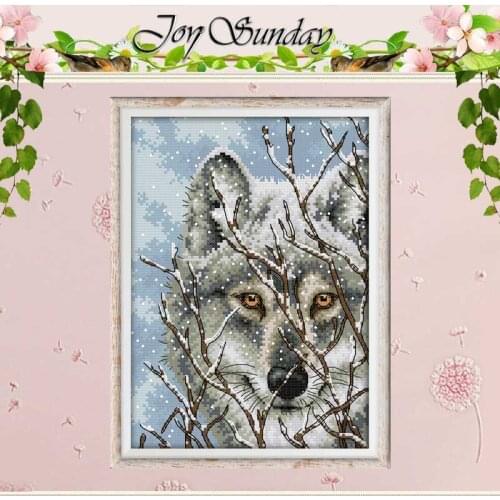 Wolf painting counted Cross Stitch 11CT 14CT Cross Stitch Set Wholesale DIY nimals Cross-stitch Kit Embroidery Needlework