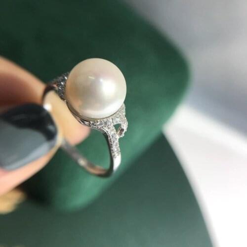 Charm New 925 Sterling Silver Adjustable Ring Settings Findings Mountings Parts for Pearl Corals Jade Crystal Beads Stones