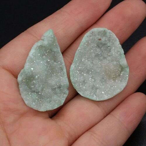 Natural Stone Pendants Irregular Cyan-Blue Agates Bud Necklace Pendant for DIY Jewelry Making Good Quality Size 20x25-23x30 mm