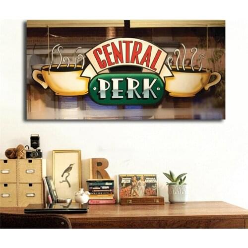 Friends TV Show Quote Posters and Prints Central Perk Canvas Painting Wall Art HD Picture for Living Room Home Decor