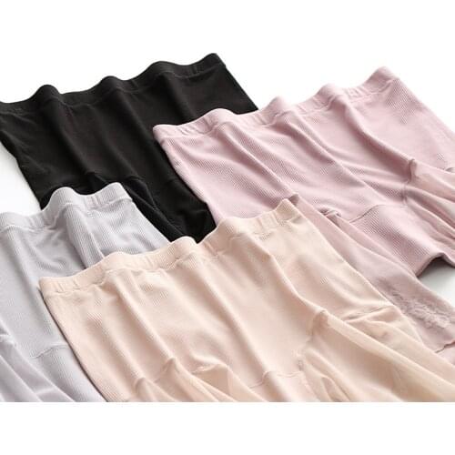 Plus Size Shorts Under Skirt Sexy Lace Anti Chafing Thigh Safety Shorts Ladies Pants Underwear Large Size Safety Pants Women