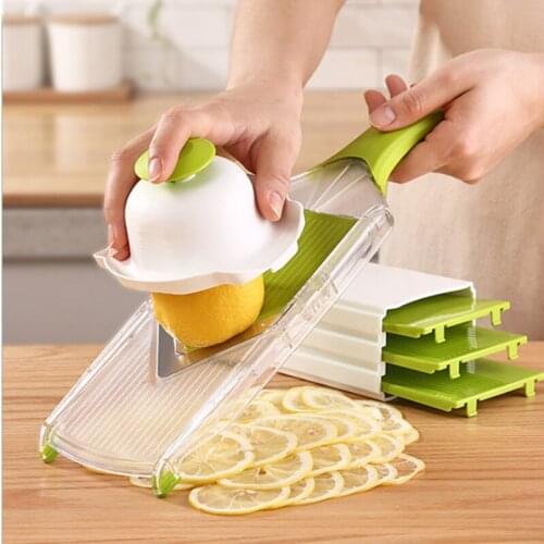 Manual Lemon Chopper Vegetable Chopper V-Slicer Dicer With 5 Replaceable Blades Veggie Chopper Cutter Kitchen Tools