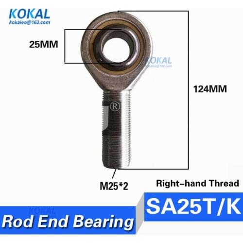 [SA25T/K] high quality fish eye right-hand male thread inner 25mm metric rod ends joint bearing SA25T/K POSA25 SAKB-25F rod ends