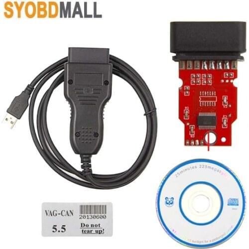 Top Quality FTDI FT232RL VAG CAN Commander 5.5+ Pin Reader 3.9Beta USB to OBD2 16pin Odometer Correction Diagnostic Cable