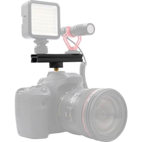 Camera Cold Shoe Extension Rail Bracket Bar Carrying Handheld Camera Elements On-Camera Video Light Microphone