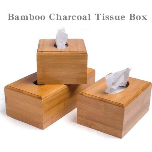 Vintage Bamboo Tissue Box Holder Storage Creative Paper Box Dining table Wooden Napkin Holder Tissue Case Canister Organizer