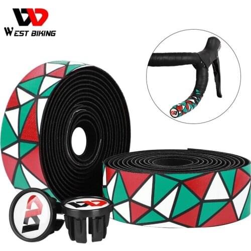 WEST BIKING Bicycle Handlebar Tape Anti-slip Shock Absorption EVA PU Road Bike Bent Bar Tape Professional Bicycle Accessories