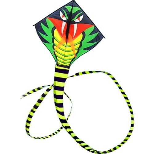 MXLE Green Snake Kite Suitable for Convenient Flying for Children and Beginners, with Super Long Tail, Amazing Multi-color, and