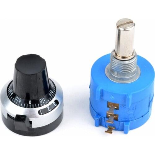 10K Ohm 10 Turn Adjustable Potentiometer with Counting Dial Rotary Knob Multiturn Potentiometer Lighting Accessories