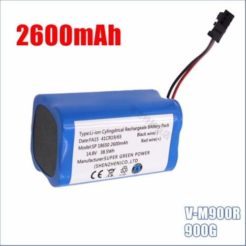 14.8V 2600mAh High quality Hot sale Li-Ion Replacements Rechargeable Battery for PUPPYOO V-M900R 900G robot cleaner