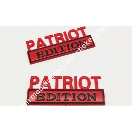 2pcs glossy PATRIOT EDITION emblem Badges car stickers redneck edition