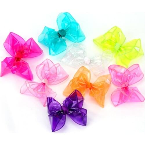 2021 Fashion Jelly Bows Waterproof Hair Bows For Girls Beach Summer Swim Pool Bow Hair Clip Hair Accessories Pinzas Para El Pelo